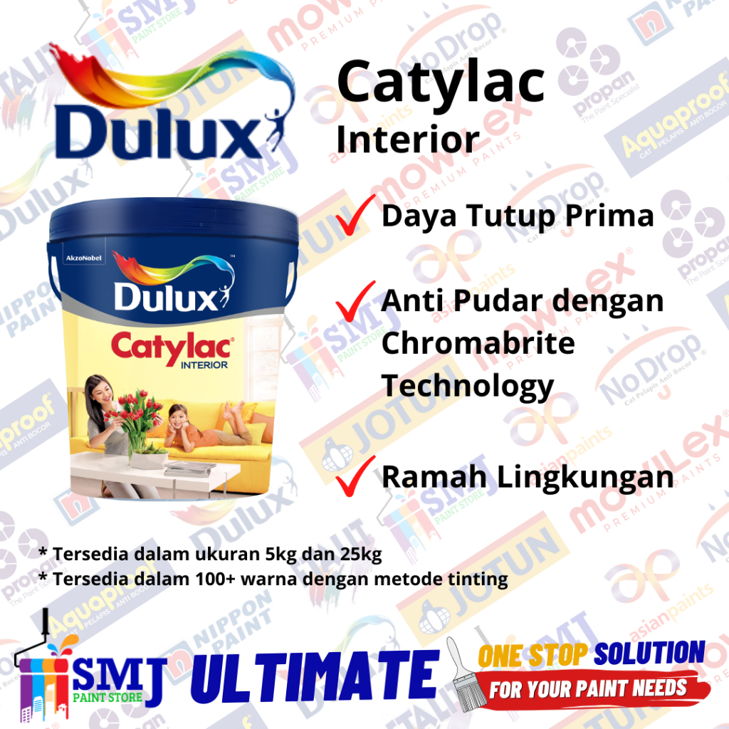 Cat Tembok Interior DULUX CATYLAC Warna Tinting 25kg