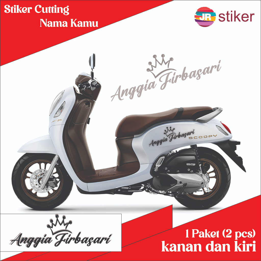 sticker cutting custom nama/kata" variasi body motor