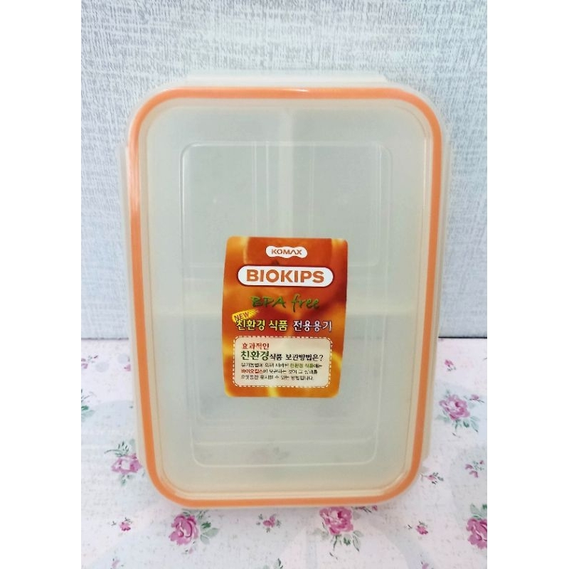 Kotak bekal makanan sekat 3 merk Komax Biokips - Korea