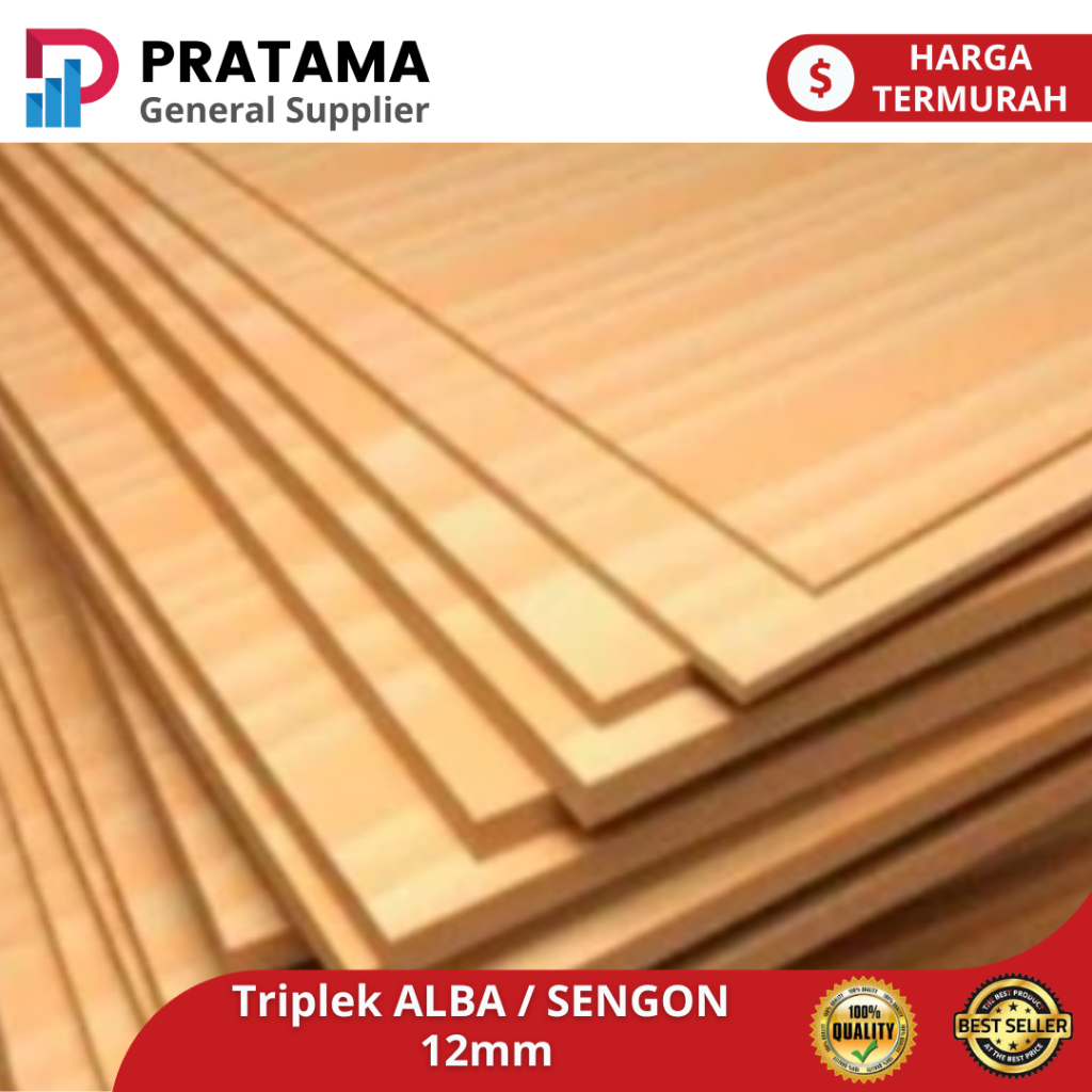 Triplek / Multiplek / Plywood 122x244cm Triplek ALBA / SENGON - 12mm / surabaya