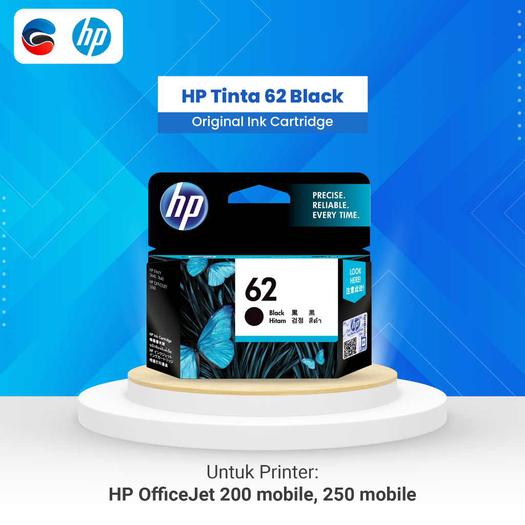 HP Tinta 62 Black Ink Cartridge Original