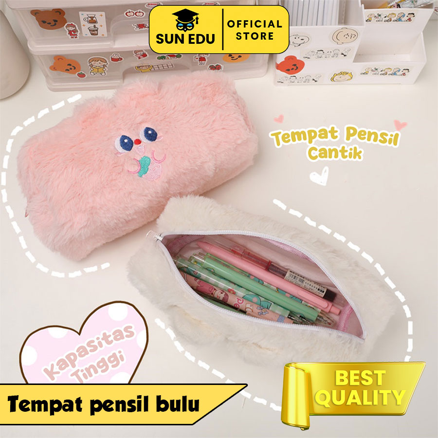 

Tempat pensil bulu soft cute/ Tas pensil kosmetik/ Pouch makeup kecil