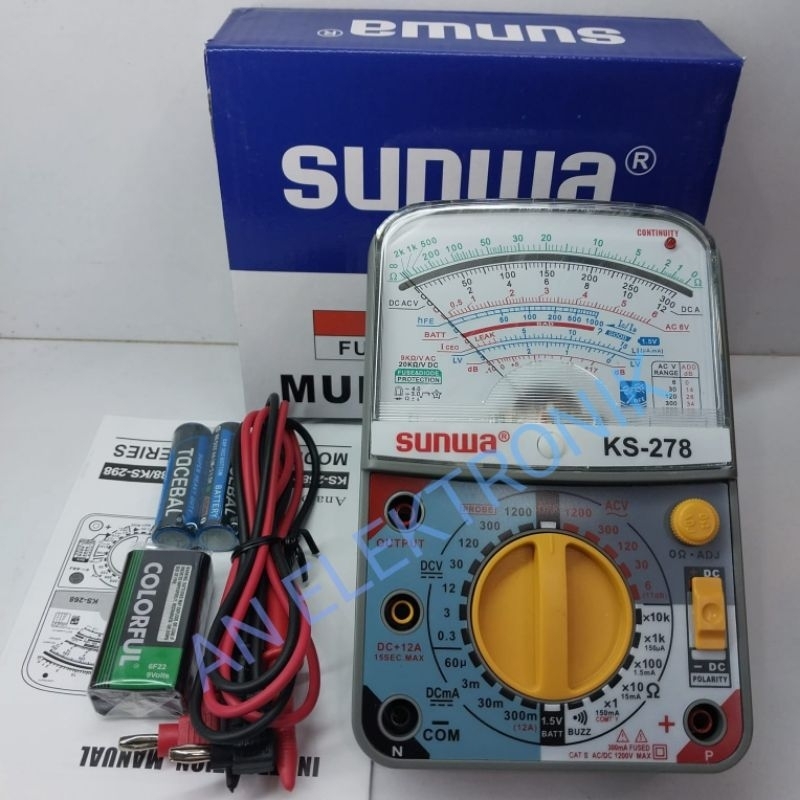 Multitester Analog SUNWA KS-278 Multitester Original Sunwa
