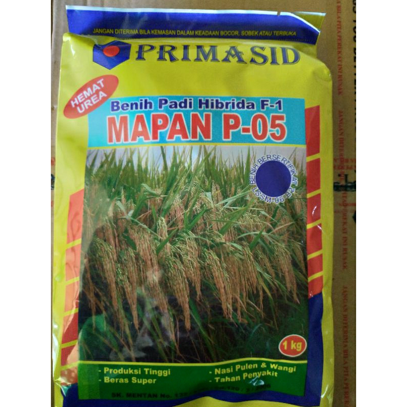 Benih Padi Hibrida Mapan 05 Primasid Kemasan 1Kg
