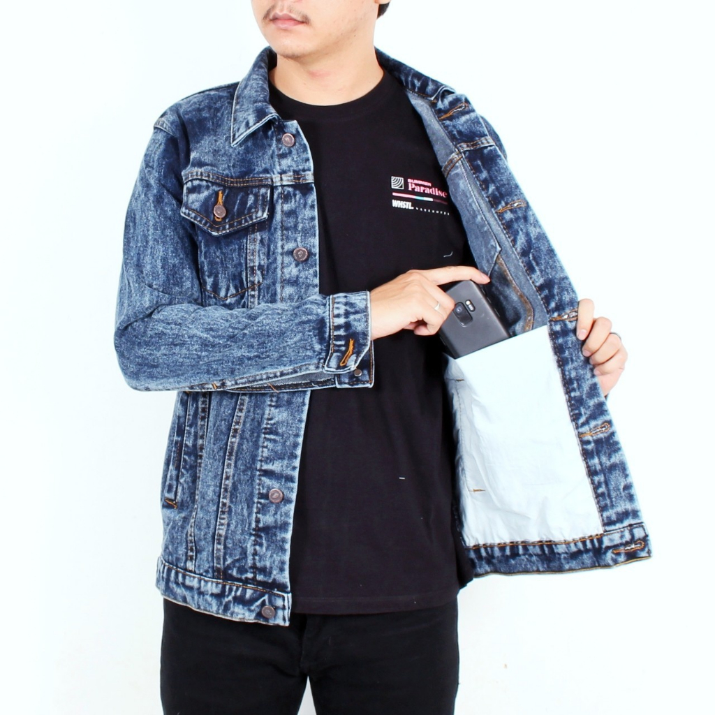 NEW DEALS Jaket Jeans Jaket Denim Pria Original Import Big Size M - 6XL Pria Cowo Premium