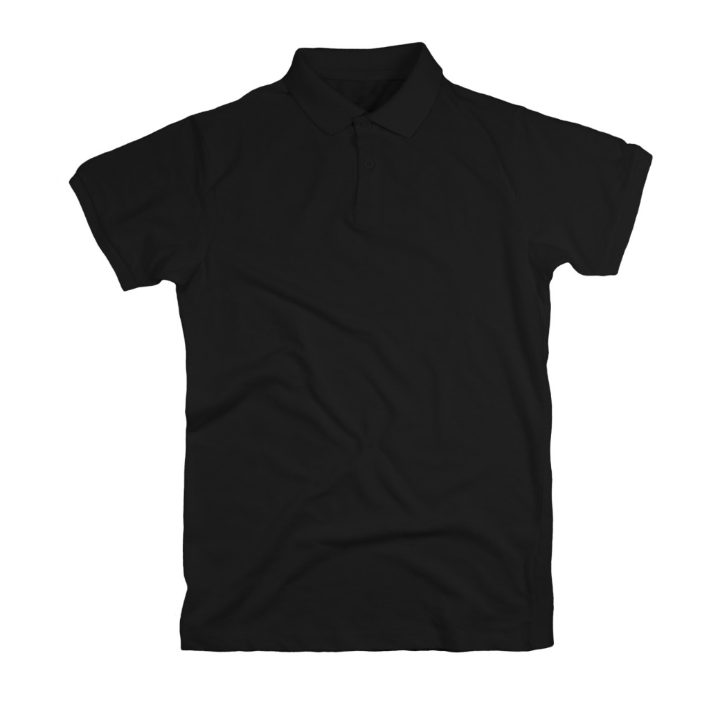 KAOS KERAH / POLO SHIRT COMBED PIQUE DIAMOND 30S PENDEK - WARNA BLACK - AWESAM