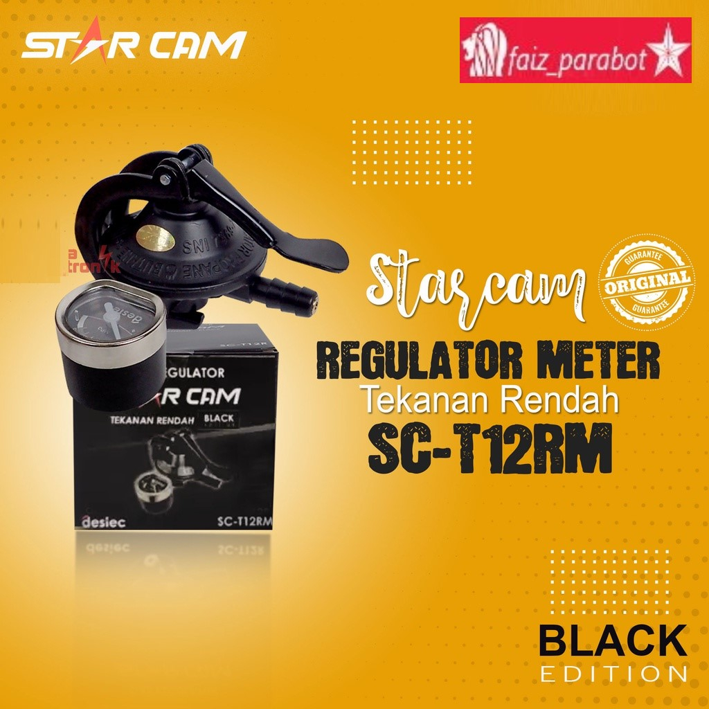Star cam REGULATOR kompor gas tekanan rendah dilengkapi PENGAMAN non meter SC-23S/ METERAN
