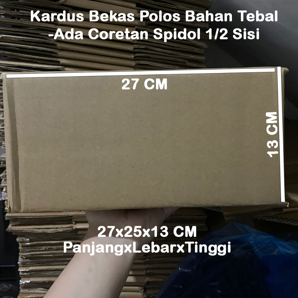 

Kardus Bekas Polos Bahan Tebal Cocok Untuk Packing Ukuran 27x25x13