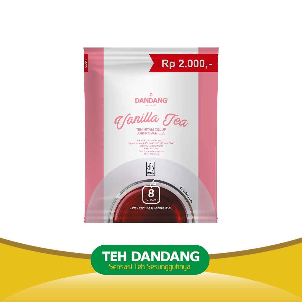 

Teh Dandang Vanilla Renceng isi 8 teabag x 10 sachet