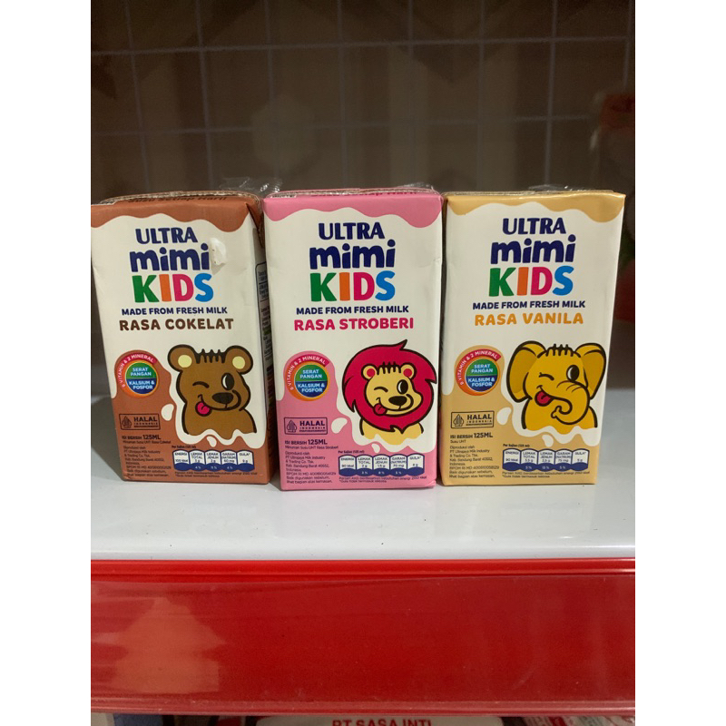 

SUSU ULTRA MIMI KIDS 125ml SUSU UHT SEMUA RASA COKELAT STROBERI VANILA