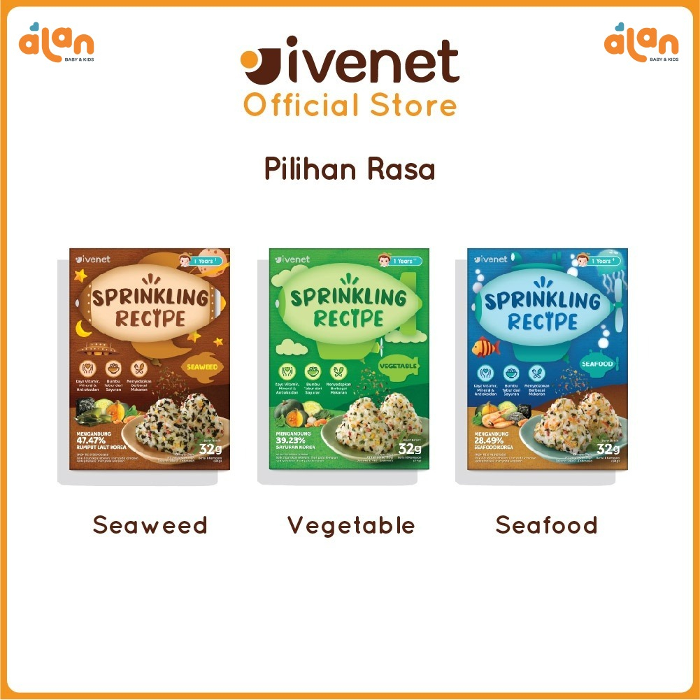 

⭐️ Alan Baby Kids ⭐️ Ivenet Springkling Recipe - Bumbu Pelengkap Makanan 32gr