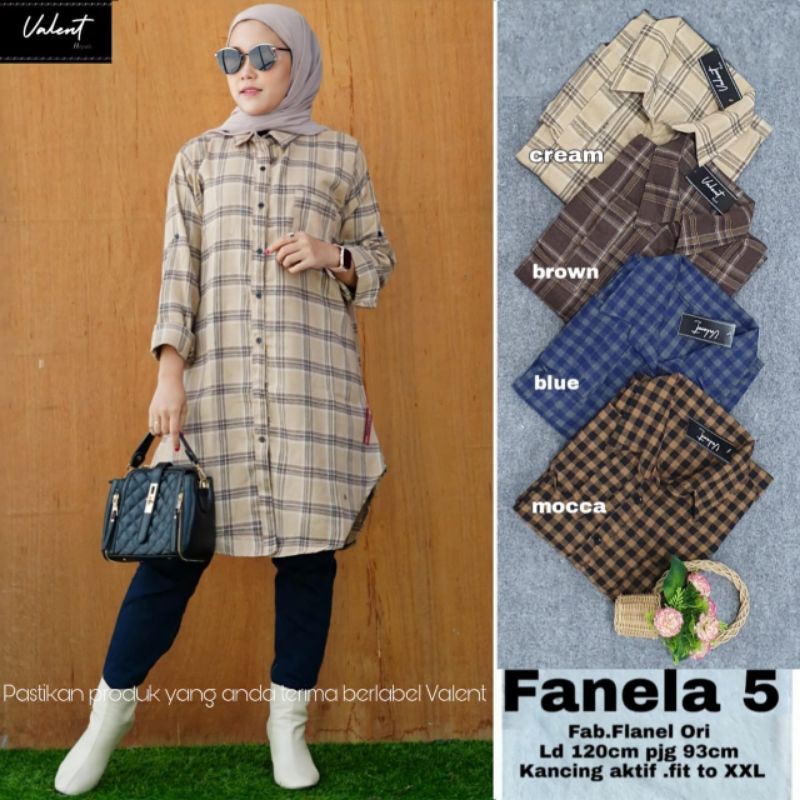 VanelsumboTunik  flanel  ory Tunik wanita Tunik Dewasa Tunik jumbo Tunik flanel Tunik LD 120 Cm pb 9