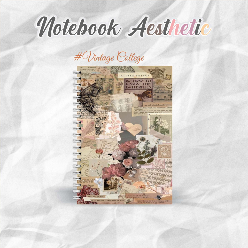 

NOTEBOOK A5 VINTAGE COLLEGE CATATAN/JURNAL BOOKPAPER GRID/KOTAK2#DOTTED/TITIK2#BLANK/POLOS
