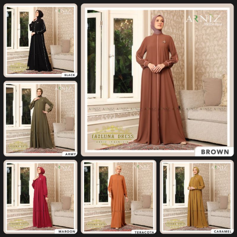 Fazluna Dress by Arniz Collection/Fazluna Dress by Arniz/Gamis Umroh/Series Umroh by Arniz
