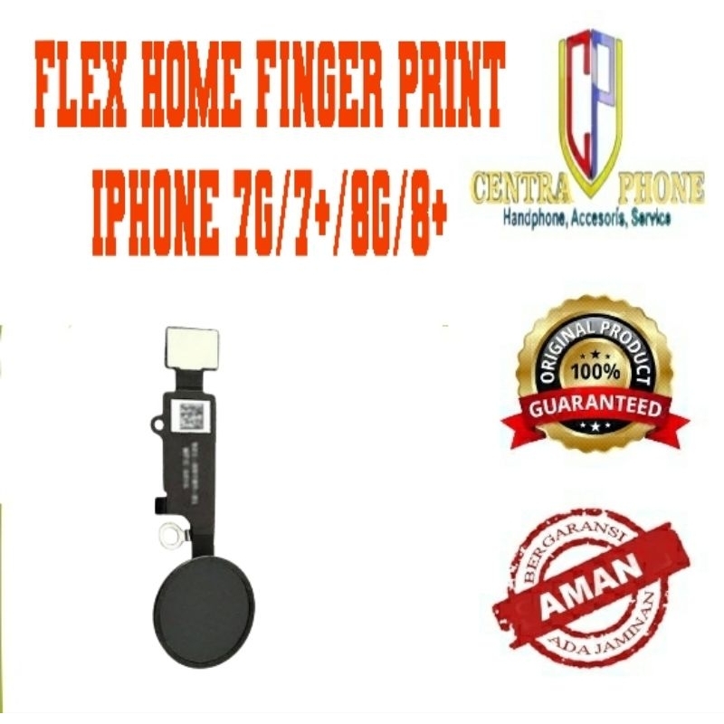 FLEX HOME+FLEX FINGER PRINT IPHONE 7G/7+/8G/8+ BLACK (MAC+)