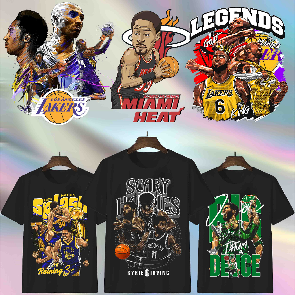 

SABLON STICKER DTF UKURAN A3 TEMA NBA