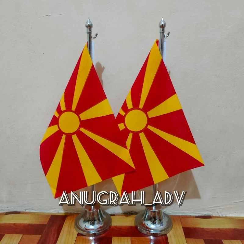 

tiang stainless bendera meja MAKEDONIA