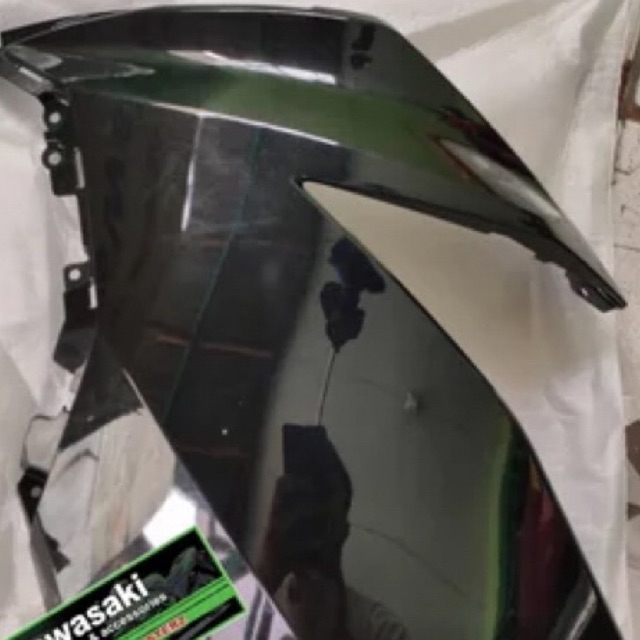 fairing kiri ninja 250 fi new hitam original kawasaki