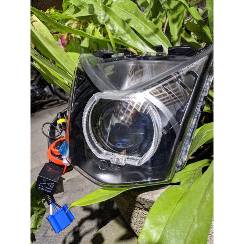 lampu beat injeksi ESP 2015/2013 set biled projector 2,5inc AES turbo SE non laser reflektor lampu d