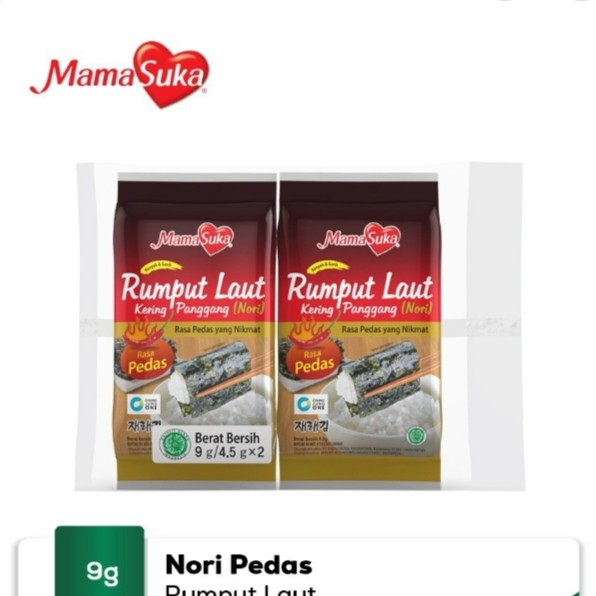 

MamaSuka Rumput Laut Panggang Pedas 2 x 4,5 gr