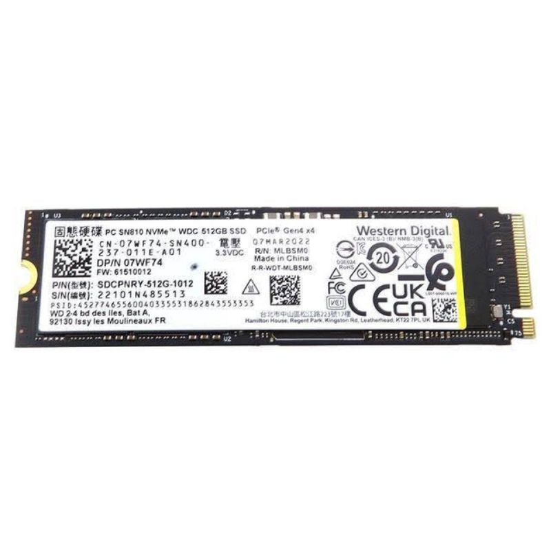 WD SN810 M.2 2280 PCIe Gen4x4 NVMe 512 GB SSD