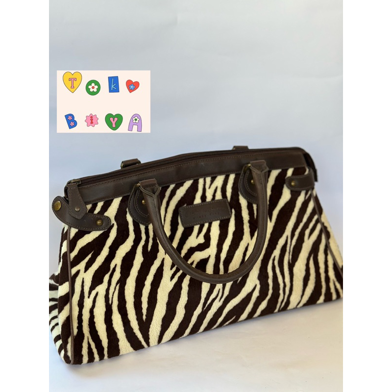 Preloved - pre❤️ - PL - Tas bulu halus sampur kulit m1wba h0ng
