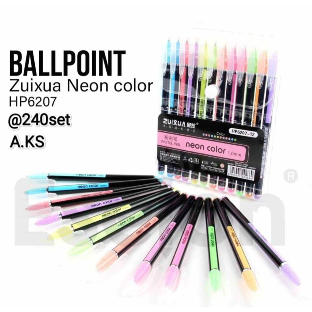 

1LUSIN Pulpen 12Warna NEON