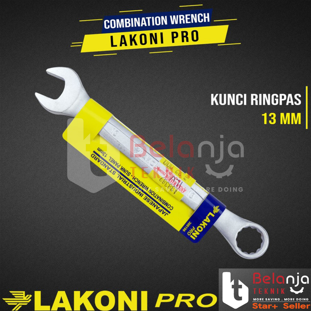 LAKONI PRO Kunci Ring Pas 13 mm Combination Wrench Sunk Panel 13mm