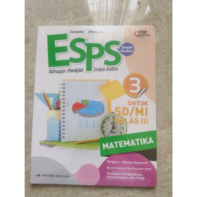 Buku Matematika kelas 3 SD ESPS Erlangga