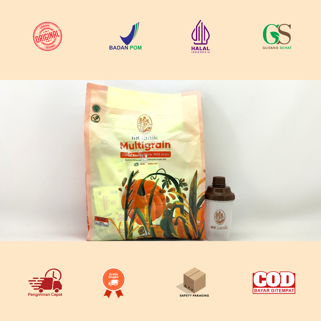 Free Ongkir Manado mGanik Multigrain 1500 Gram Isi 60 Saset Cegah Diabetes/Herbal COD