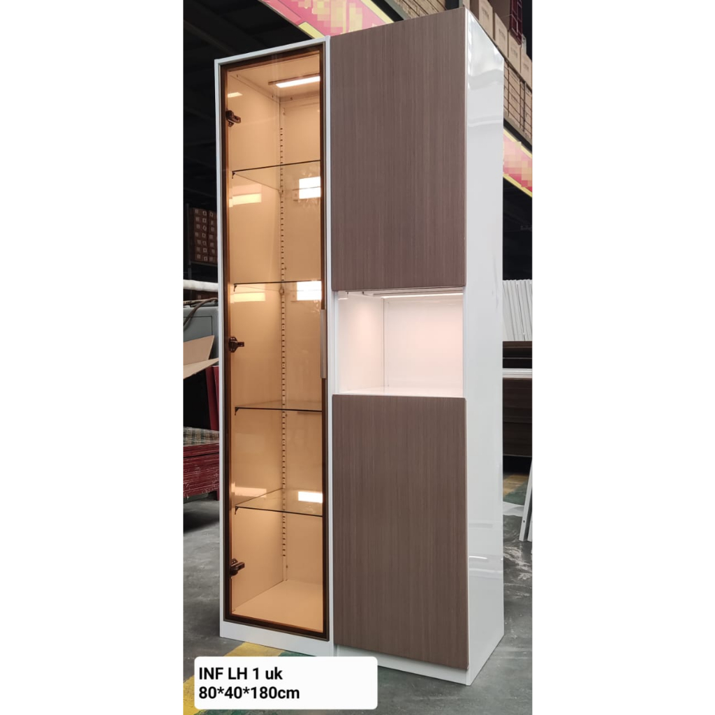 lemari hias / lemari tas / lemari serbaguna lampu led