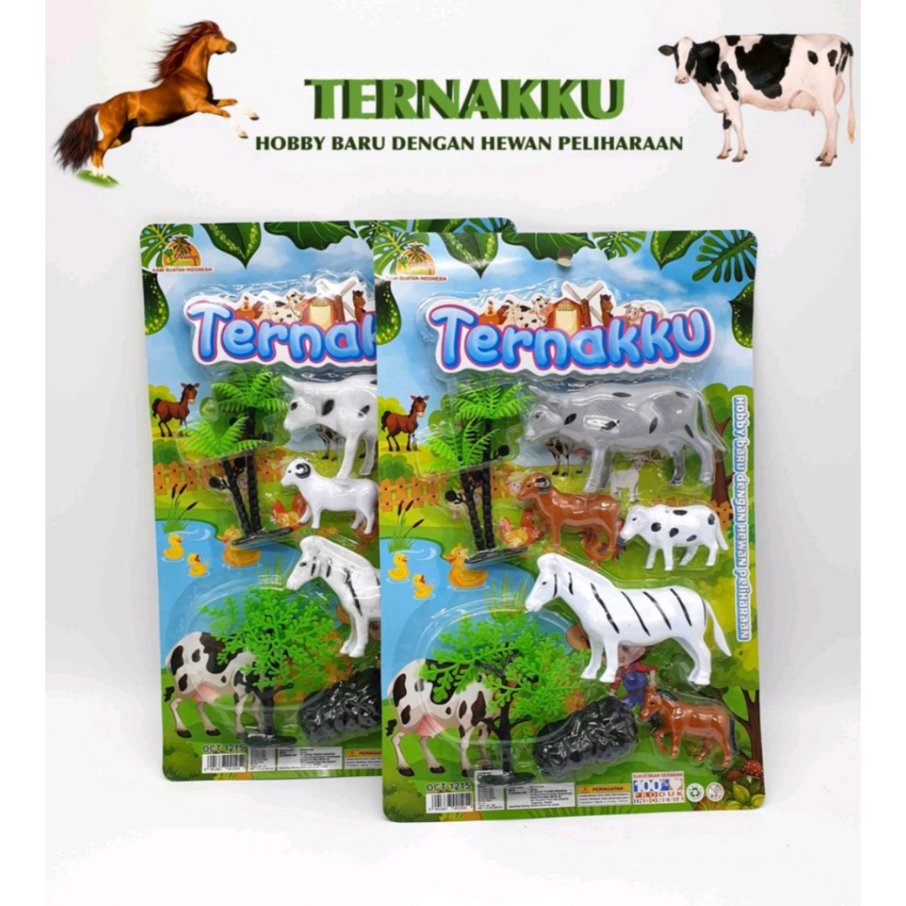 COD MAINAN ANAK TERNAKU / MAINAN ANAK HEWAN TERNAKU / MAINAN ANAK FIGURE TERNAK MAINAN SAPI ZEBRA KA