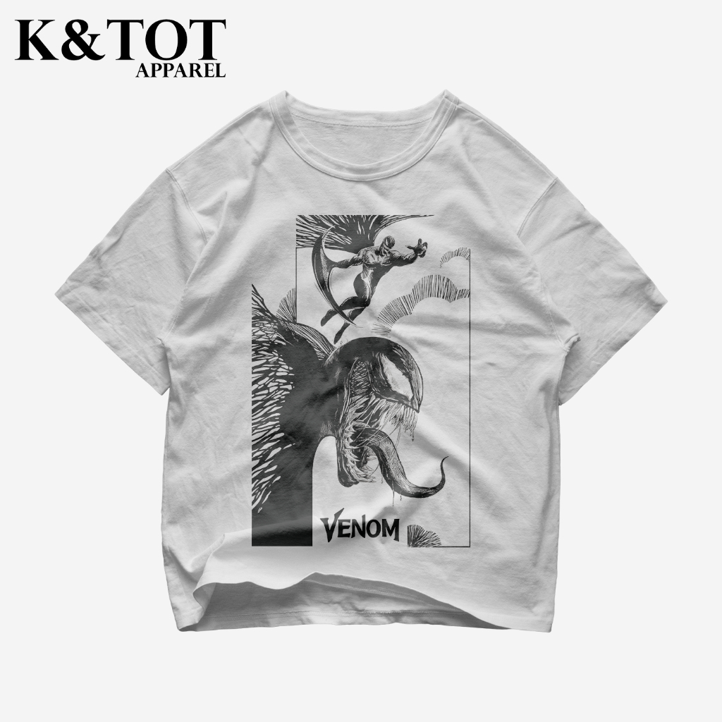 KNTOT - KAOS BAJU VENOM MARVEL AVENGERS  | TSHIRT OVERSIZE VINTAGE PUTIH BOOTLEG - PRIA WANITA DEWAS
