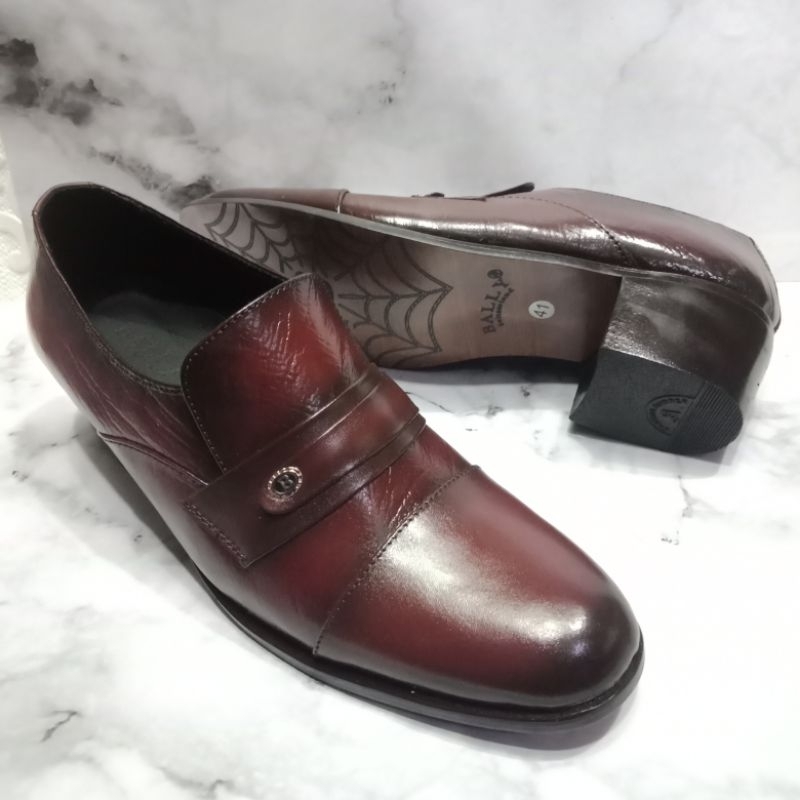 Premium Sepatu Pantofel Hak Tinggi Pria/Kulit Asli/Sepatu Formal Pria
