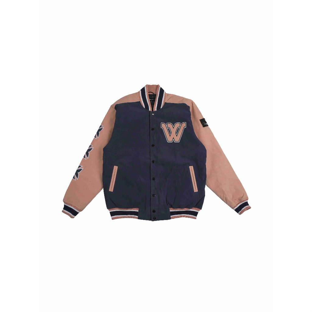 W.Essentiels Jaket Steinway Collegiate Varsity Jacket Midnight/Peach