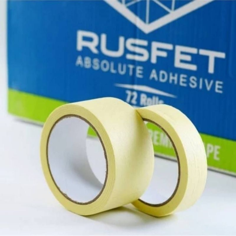 Lakban Kertas Masking Tape Ukuran 48mm x 21mm  RUSFET PREMIUM