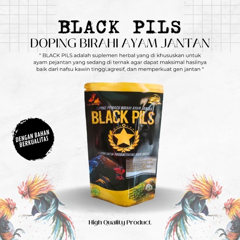 Doping Ayam Jantan Pemacu Birahi Agresif Kawin BLACK PILS