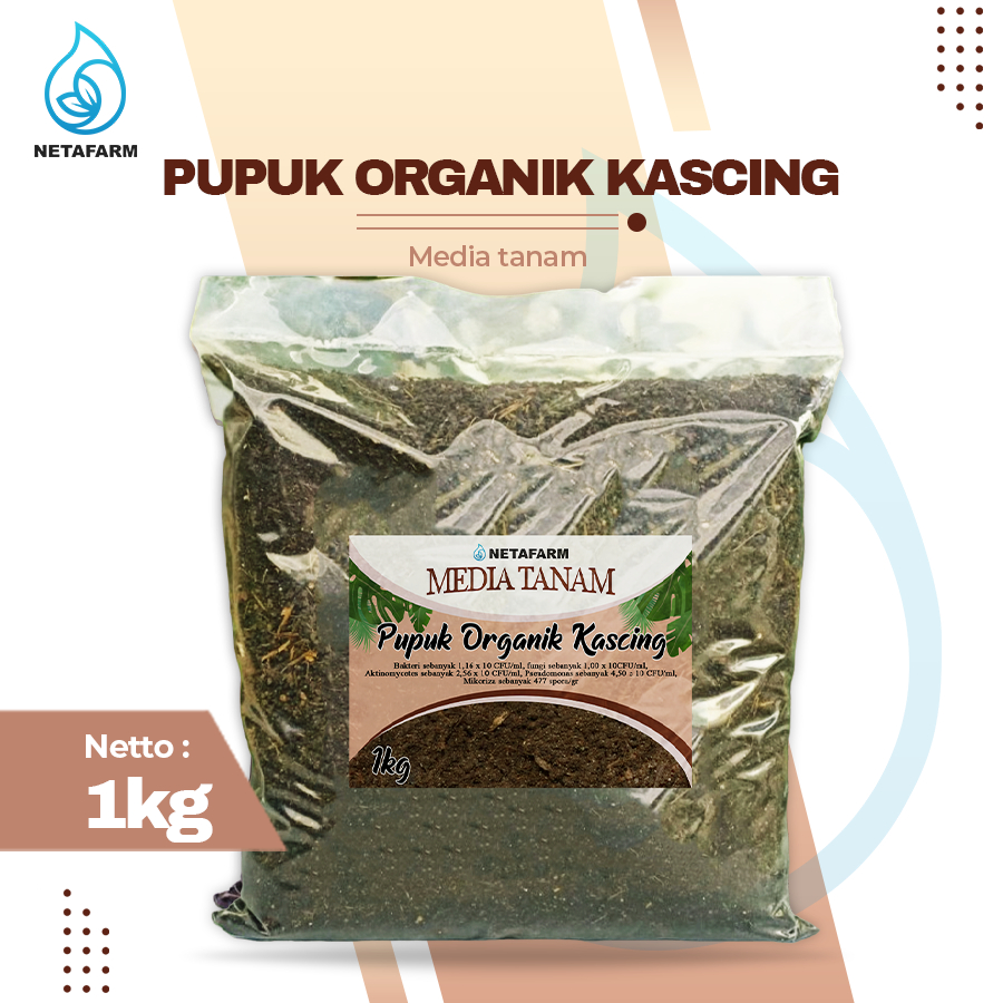 Pupuk Organik / Kascing / Kompos Cacing Vermicompost KERING -1 kg