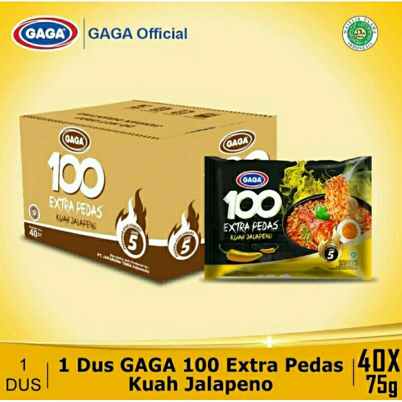 

Mie GAGA 1000 Rasa Extra Pedas Kuah Jalapeno 1 dus