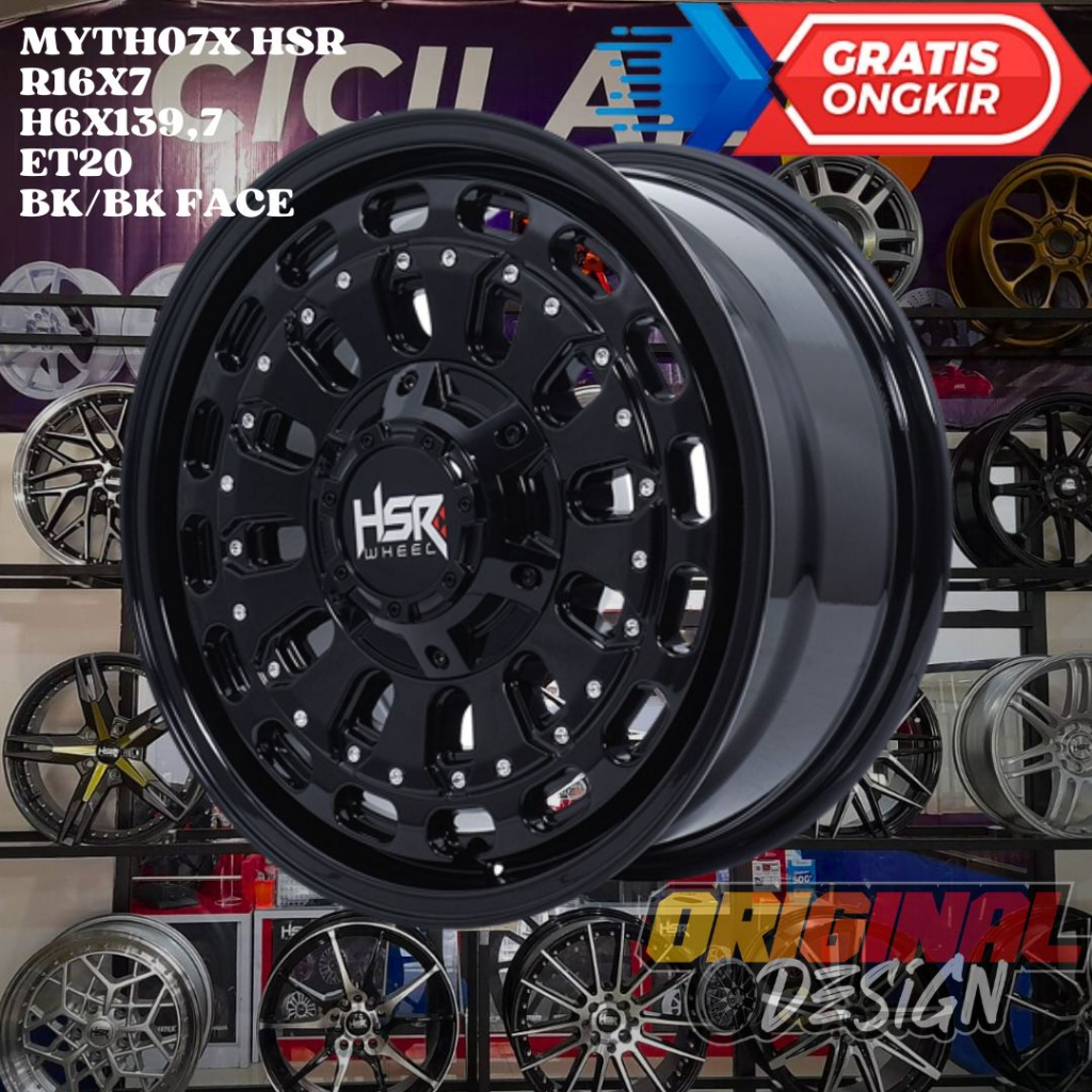 Velg Mobil Ring 16 HSR MYTH07X R16 Untuk Traga , Hiace , Panther , L200