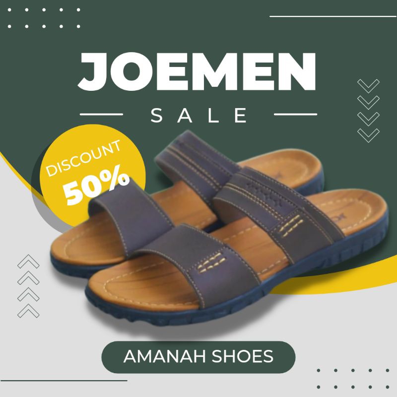 Joemen Sandal Pria Kulit Joemen S 04 Original Fashion Pria Sandal Jepit Import