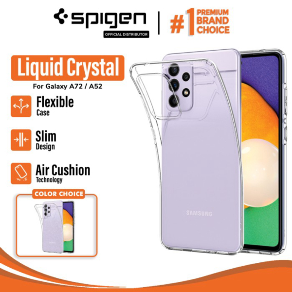 Unik Case Samsung Galaxy A52 / A72 Spigen Liquid Crystal TPU Clear Casing - A72 Clear Murah