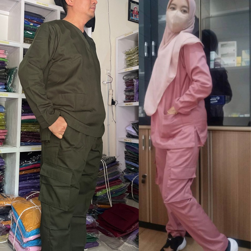 5L-Baju oka cargo lengan panjang