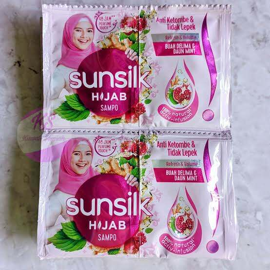 SUNSILK HIJAB Shampoo Segar & Anti Ketombe Sachet Renceng Isi 12 || Sampo Hijab (Bisa COD)