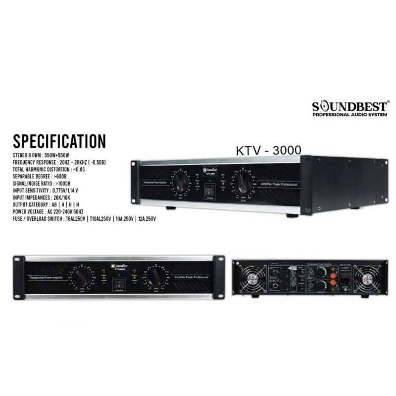 Power Soundbest KTV 3000 Original Amplifier Soundbest KTV3000
