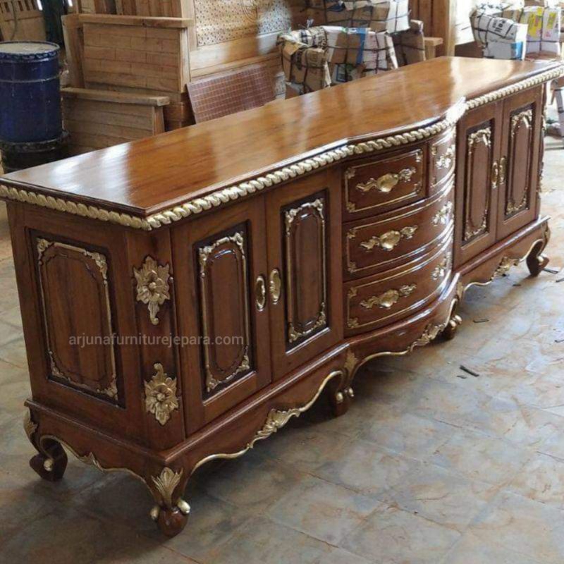 Bufet Tv Jati Ukir Mewah