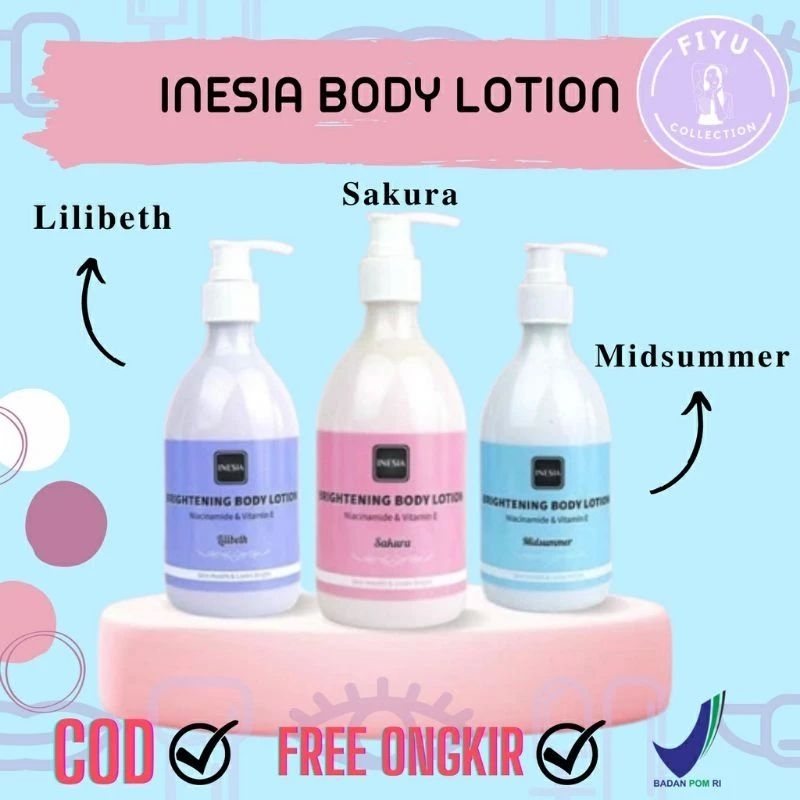 INESIA WHITENING BODY LOTION 300ml -INESIA BODY LOTION - BODY LOTION - HAND BODY - SHOWER GEL - SABU