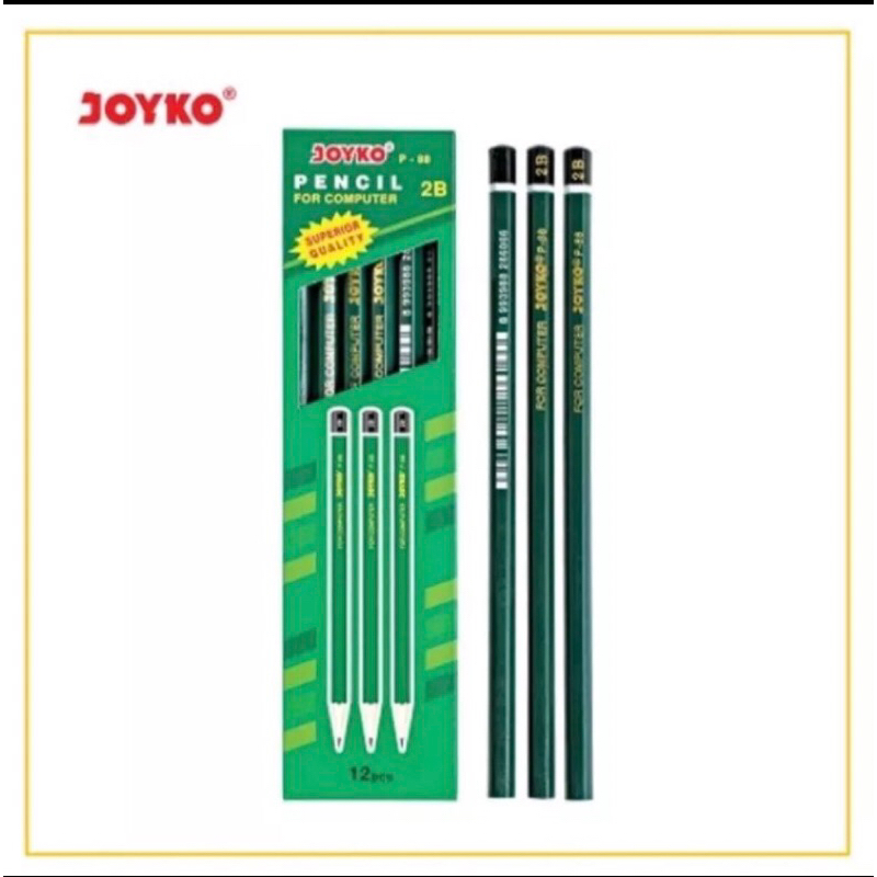 

Pensil 2B Joyko Hijau P-88 ( 1 pack/12 pcs )