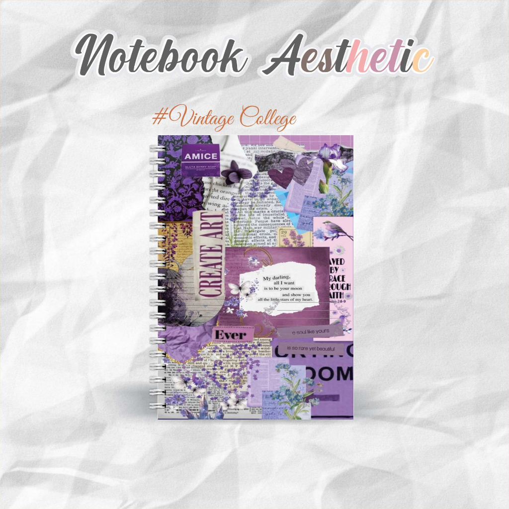 

NOTEBOOK A5 VINTAGE COLLEGE CATATAN/JURNAL BOOKPAPER GRID/KOTAK2#DOTTED/TITIK2#BLANK/POLOS