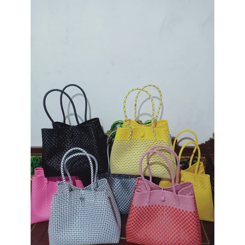 BEST SELLER Tas Wanita Anyaman Plastik Jali Pastel Series Premium Tas Anyaman Souvenir Belanja custo